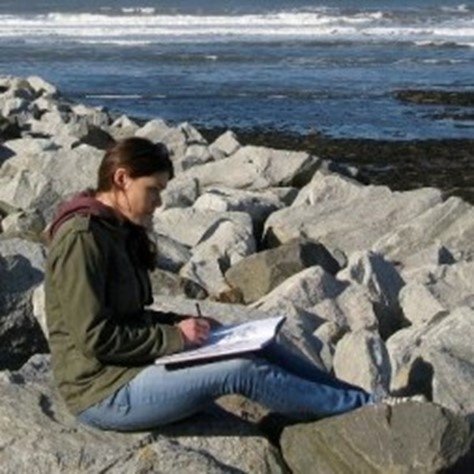 Джанин Болдуин на пленэре https://janinebaldwin.co.uk/statement-and-cv/