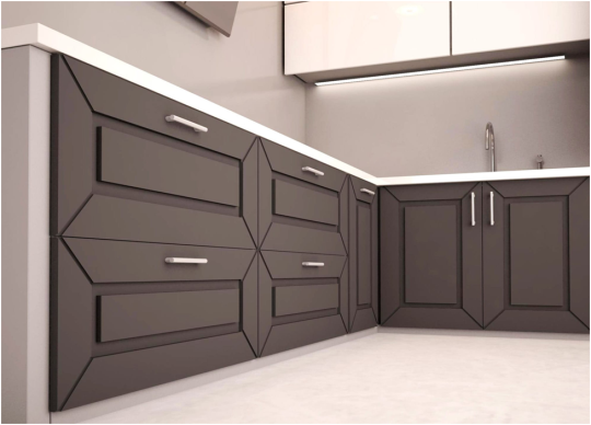 Кухонные фасады с фрезеровкой