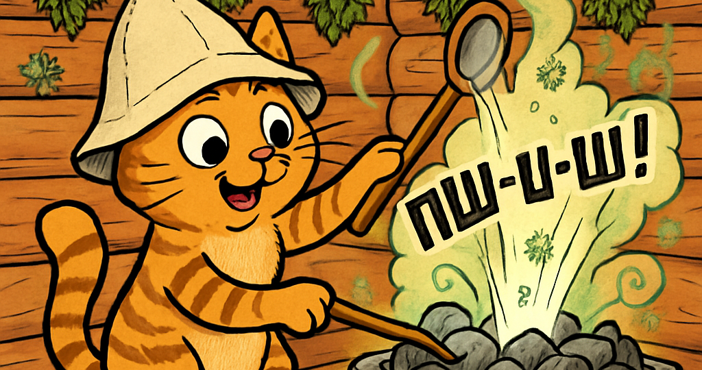 Котовник. Кошачья мята в парной.