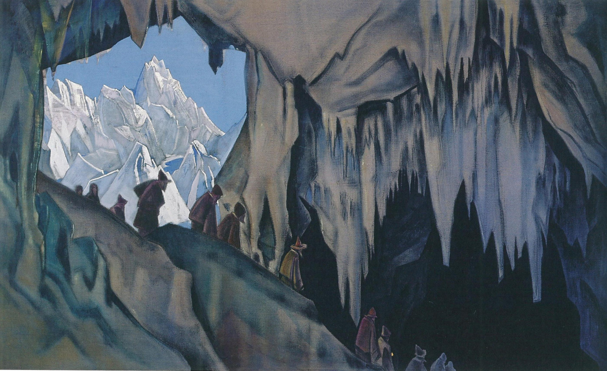 Картина Николая Рериха «Чудь под землю ушла»