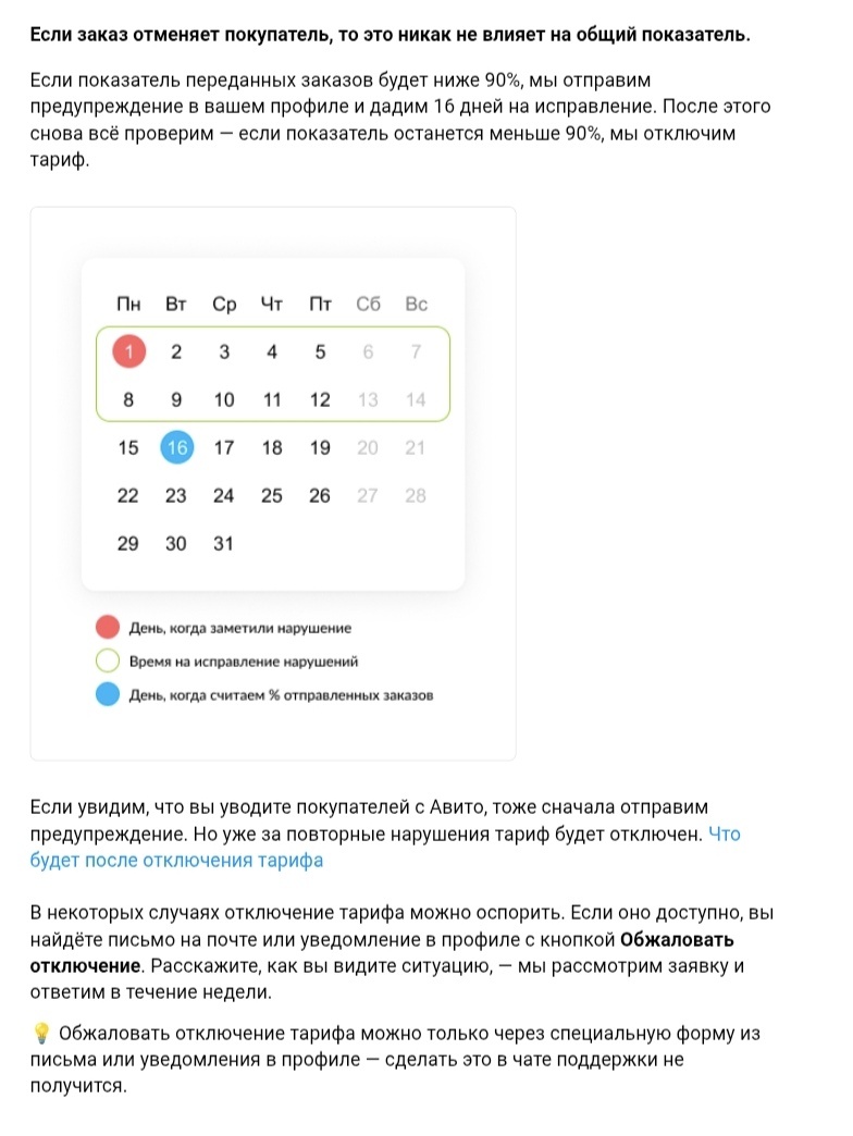 Правила Тарифа за сделку