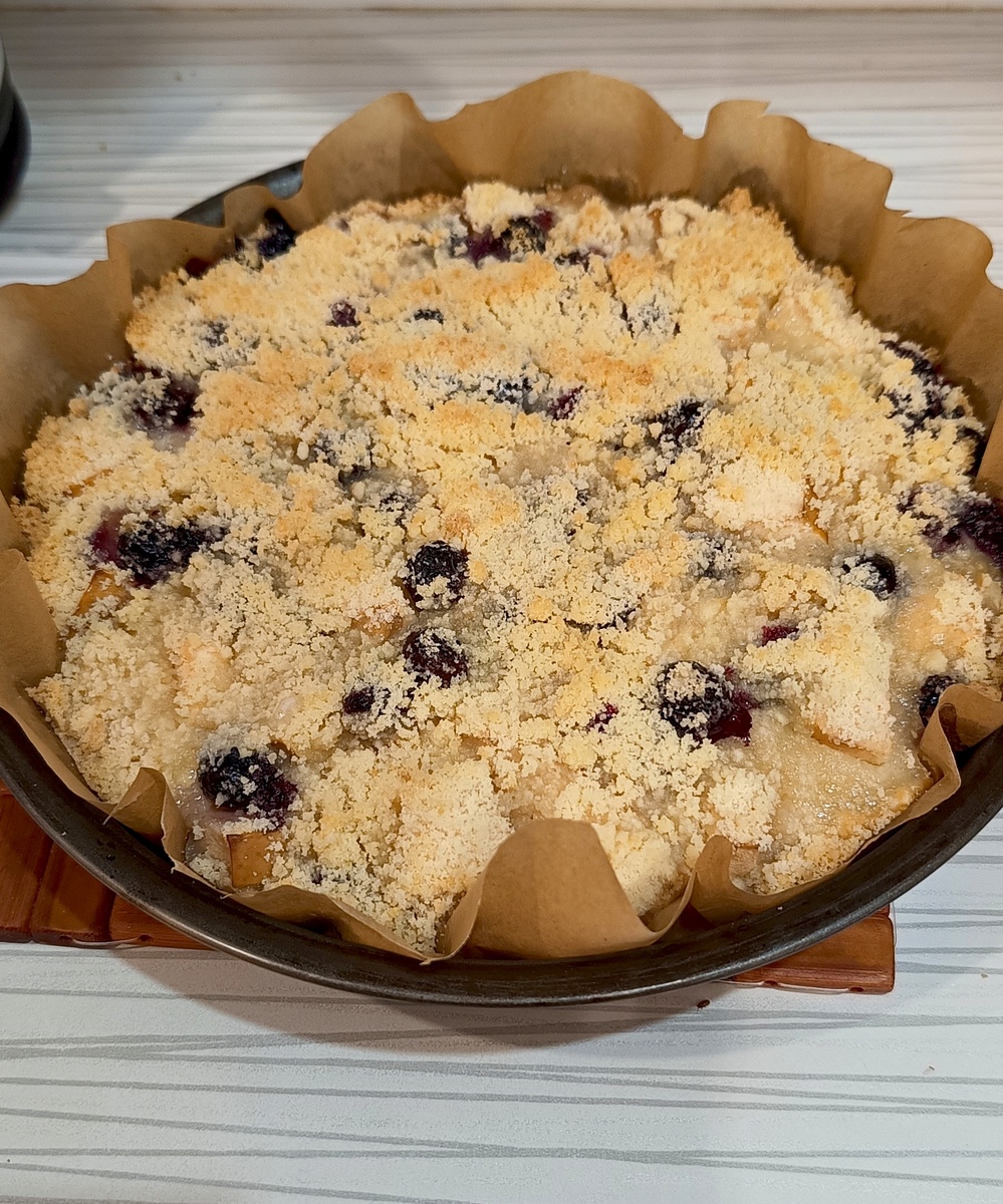 Творожный пирог с яблоками