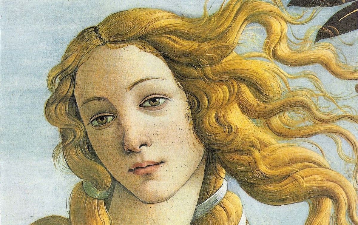 Фрагмент «Рождения Венеры» Сандро Боттичелли. По мнению обывателей эта картина, конечно же, посвящена рождению языческой богини. То, что её писал один из самых христианских художников XV века, — уже детали, которые сильно сбивают обывательскую логику, поэтому не имеют значения.