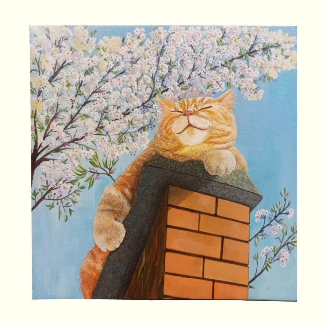 Весна, 30х30, акриловая живопись на холсте, из коллекции ArtInna (онлайн-галерея Айн-Меваас)