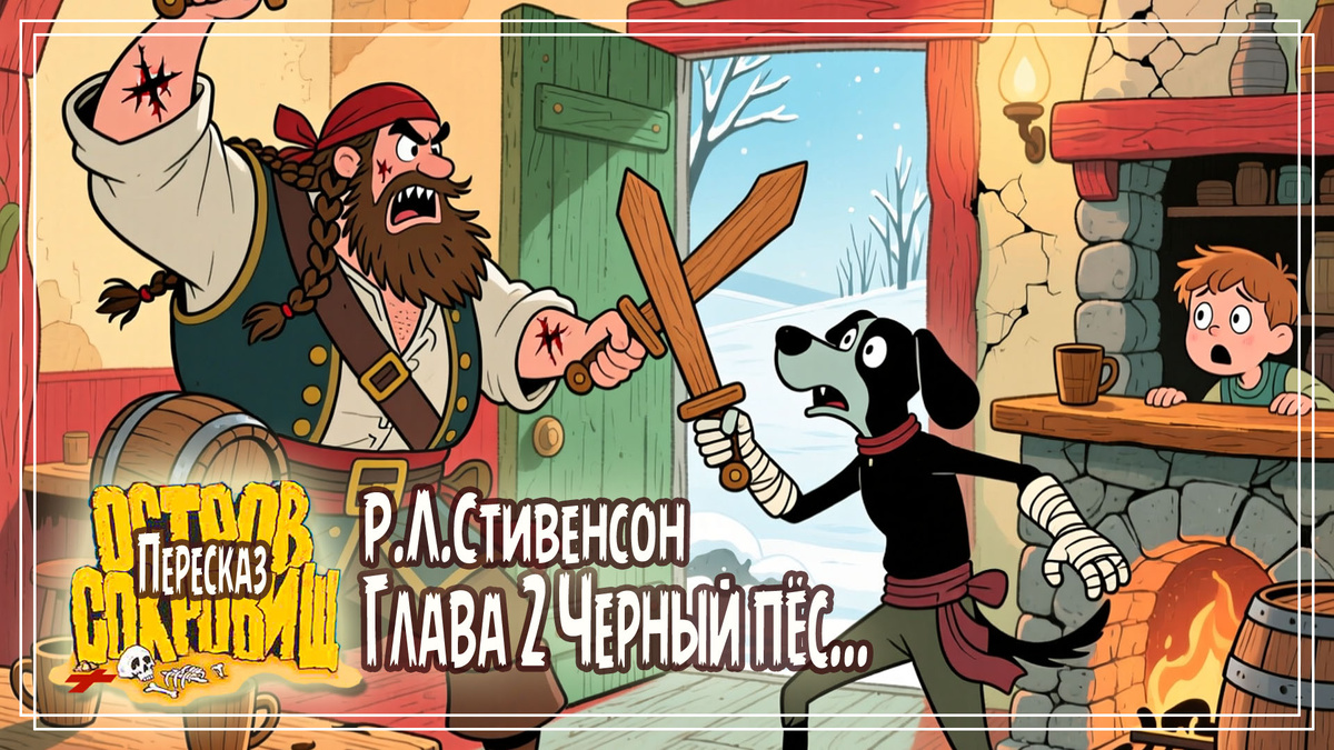 Глава 2 "Остров сокровищ": Черный Пес приходит и уходит (Р.Л.Стивенсон)