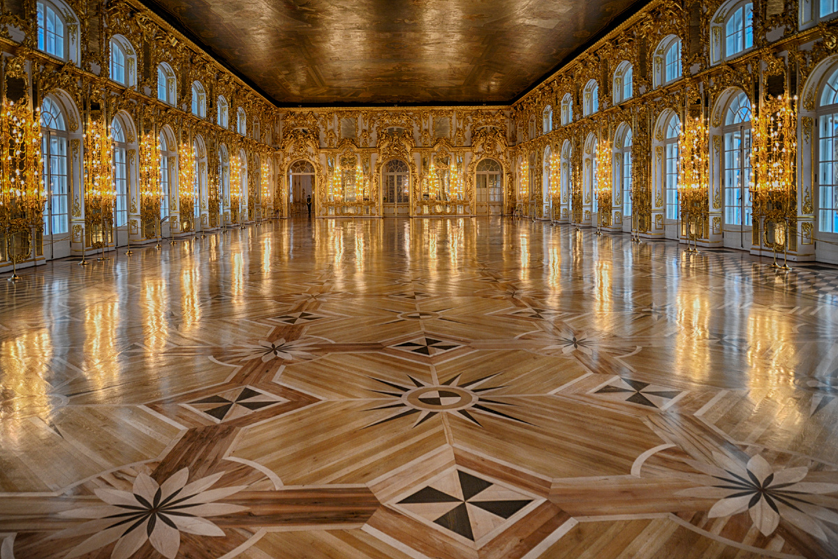 Большой зал Екатерининского дворца. Царское Село. Город Пушкин. Фотография А.Новикова. 2020