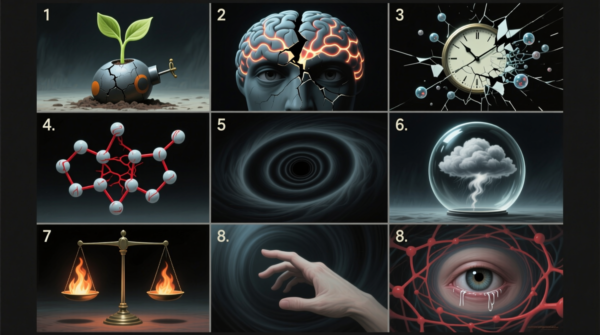 Построено по книге Бенхамина Лабатута "Когда мы перестали понимать мир"