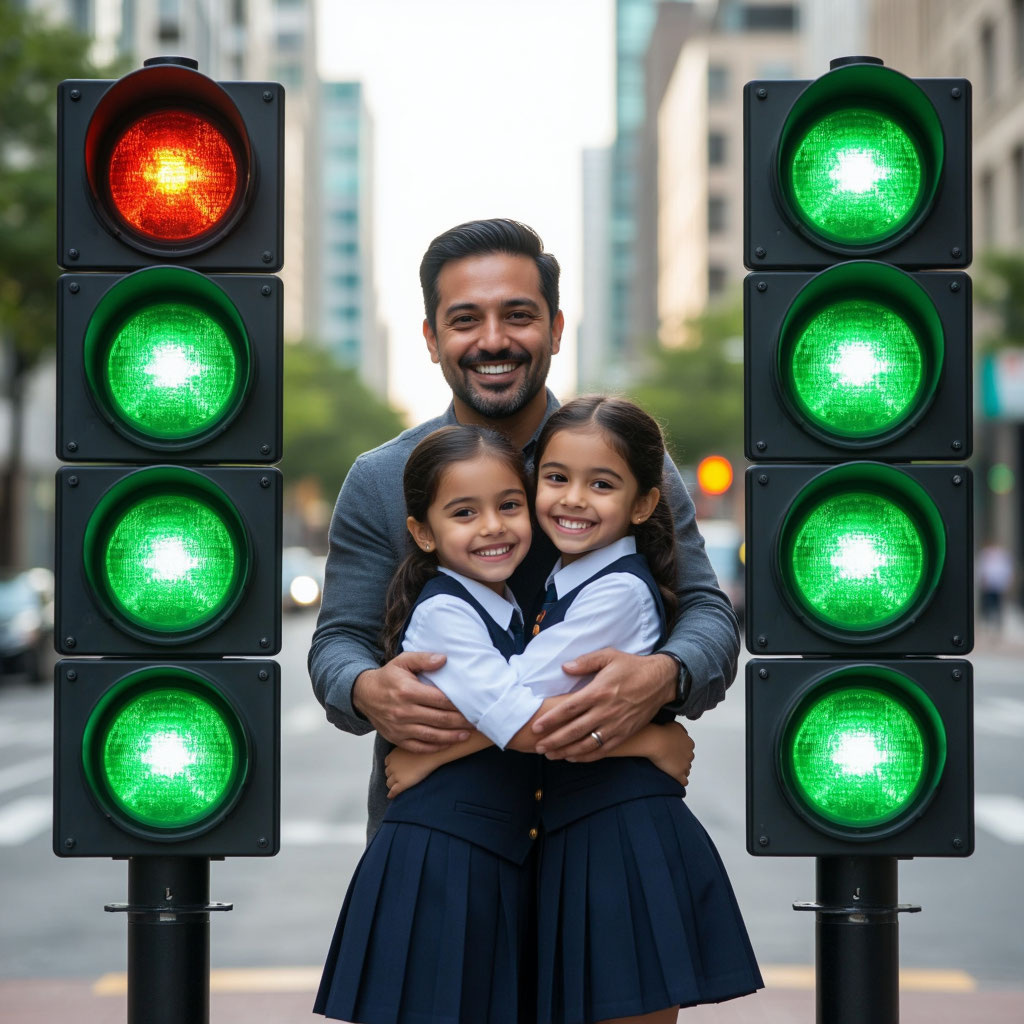 Спасибо нейросети Алиса за фотографию папы, который требует коммуникативного подхода к обучению своих детей английскомй языку