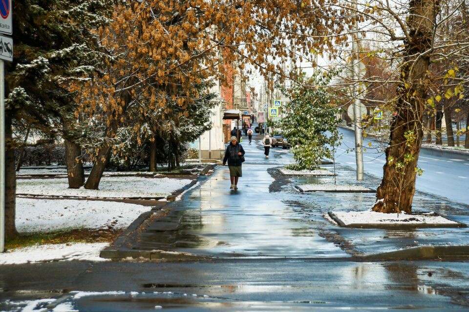    Снег в Барнауле . Источник: Виталий Барабаш/"Толк"