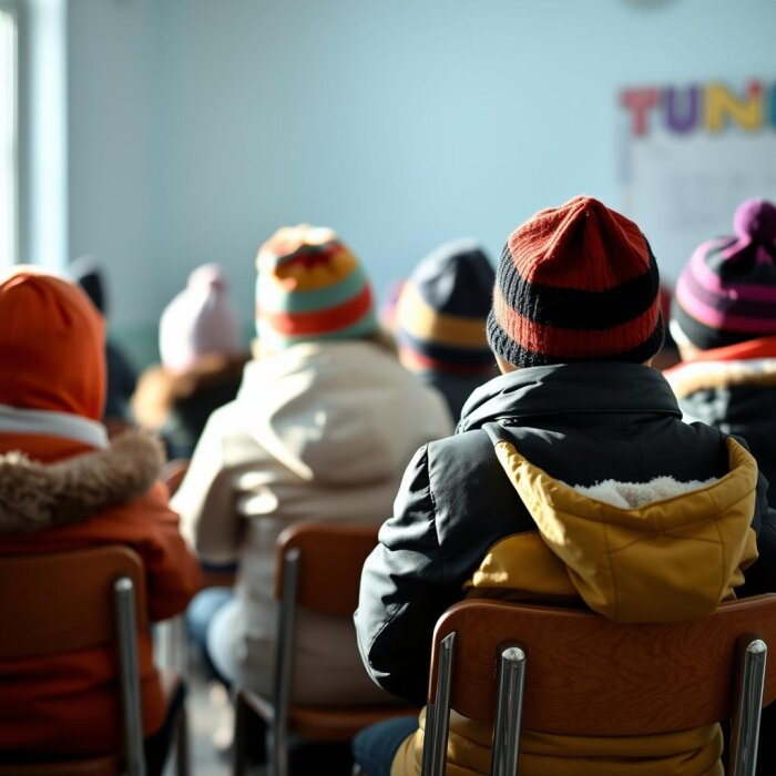 В школе поселка Зырянка дети учились по 30 минут в день из-за зверского холода / изображение сгенерировано нейросетью flyvi.io  