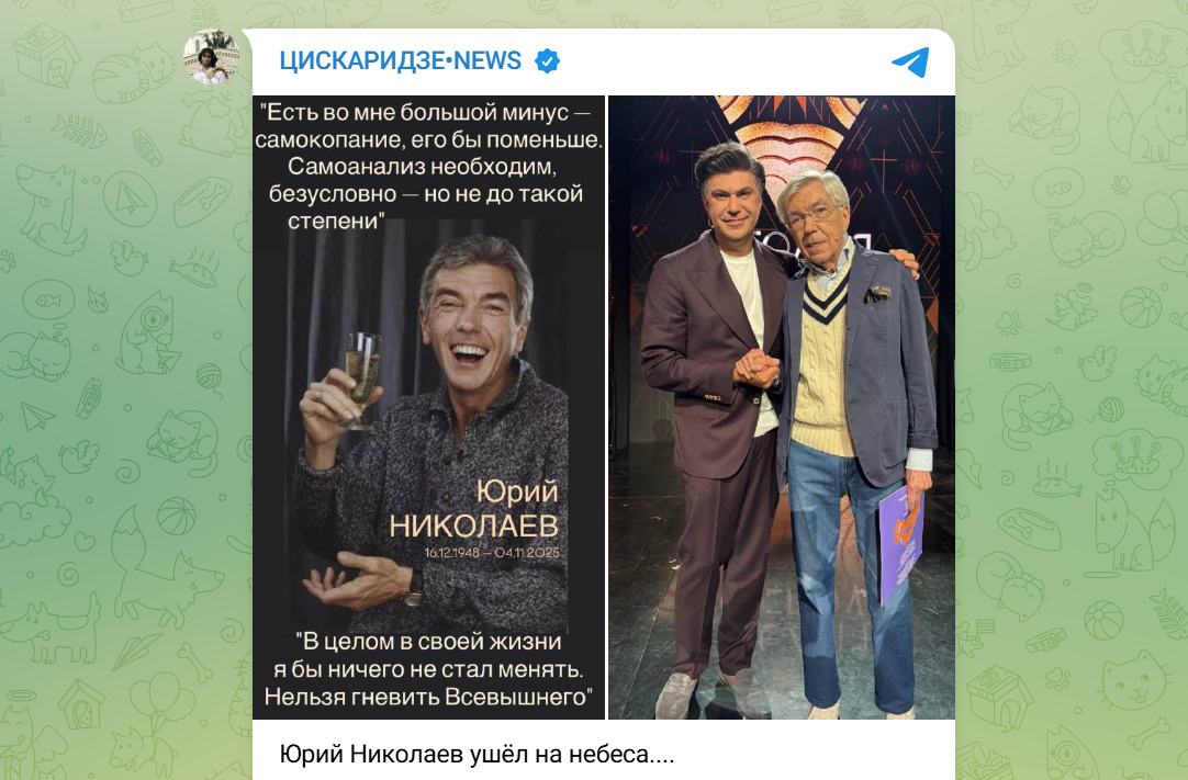 Скрин ЦИСКАРИДЗЕ•NEWS