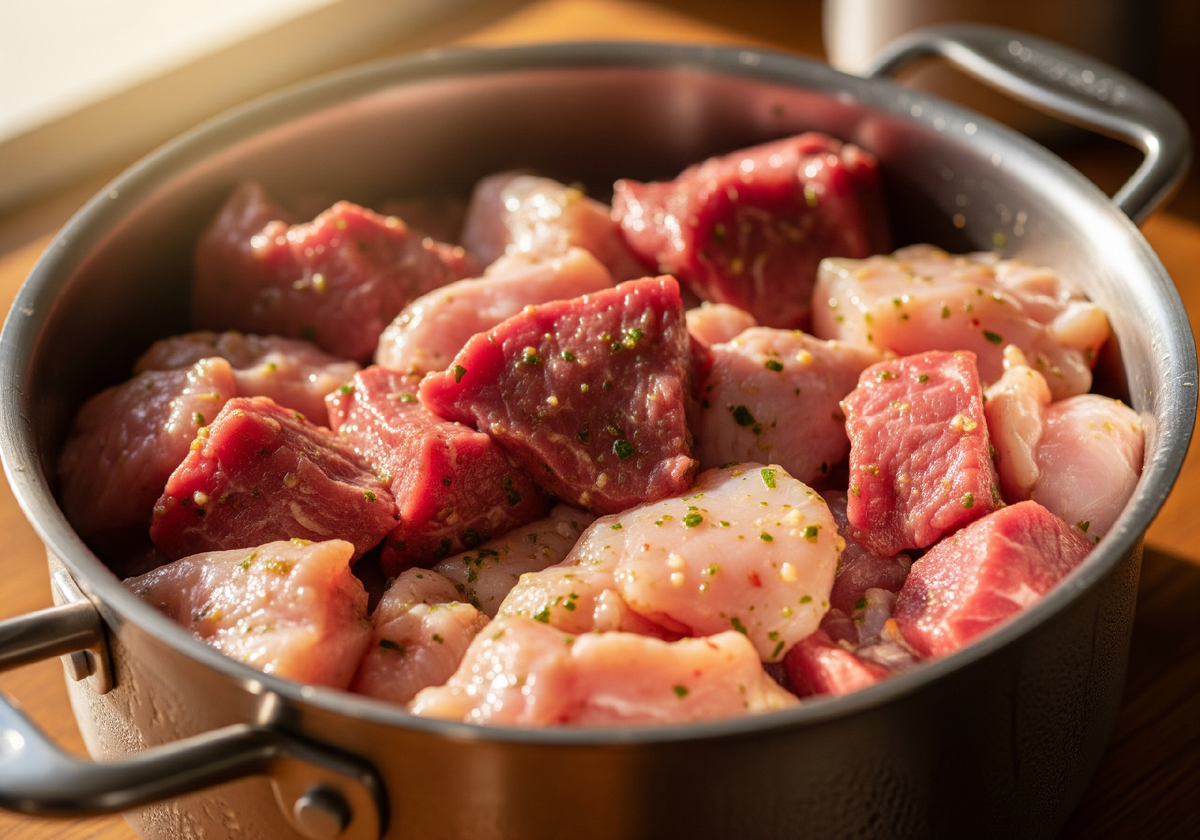 Подготовьте мясо