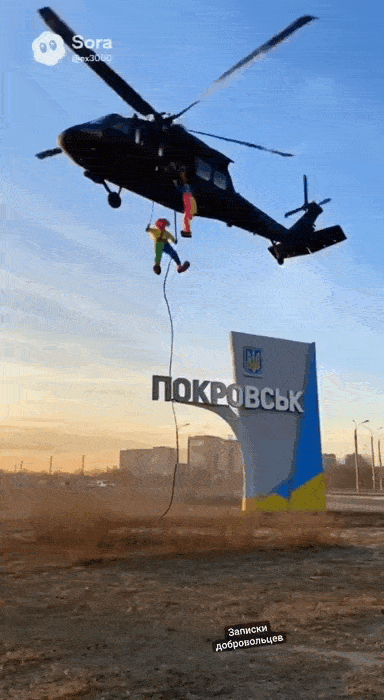    Высадка в Покровске боевиков ГУР - "Реальные кадры". Видео: Tg-канал "Дядя Слава"