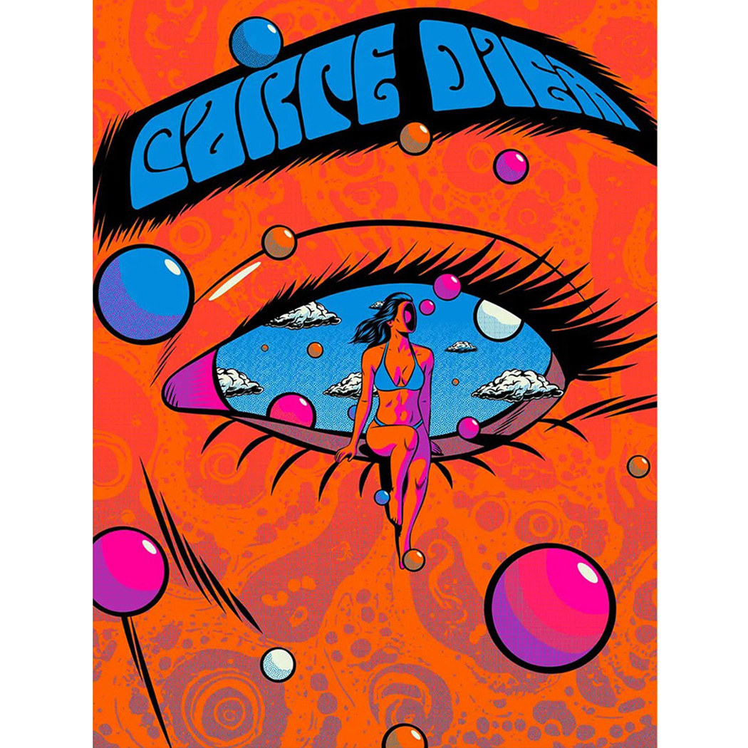 © dribbble.com/roberlan. Психоделическая сюрреалистическая иллюстрация Carpe Diem