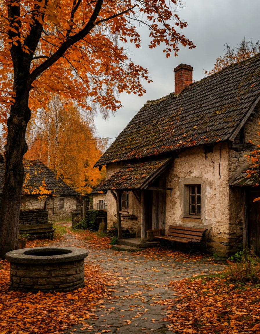 В деревне. Картинка создана нейросетью по заданию автора.
