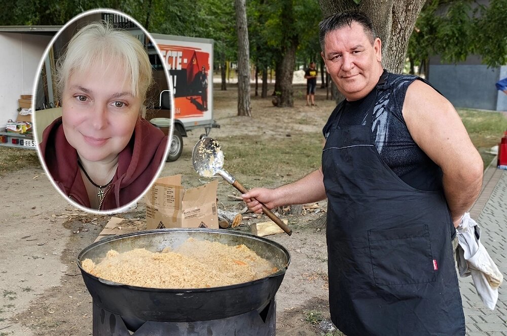    Рашид Юсупов не раз готовил фирменный плов на Донбассе и в зоне СВО. А дома всегда ждёт любимая супруга Анна. Фото: предоставлено героями публикации.