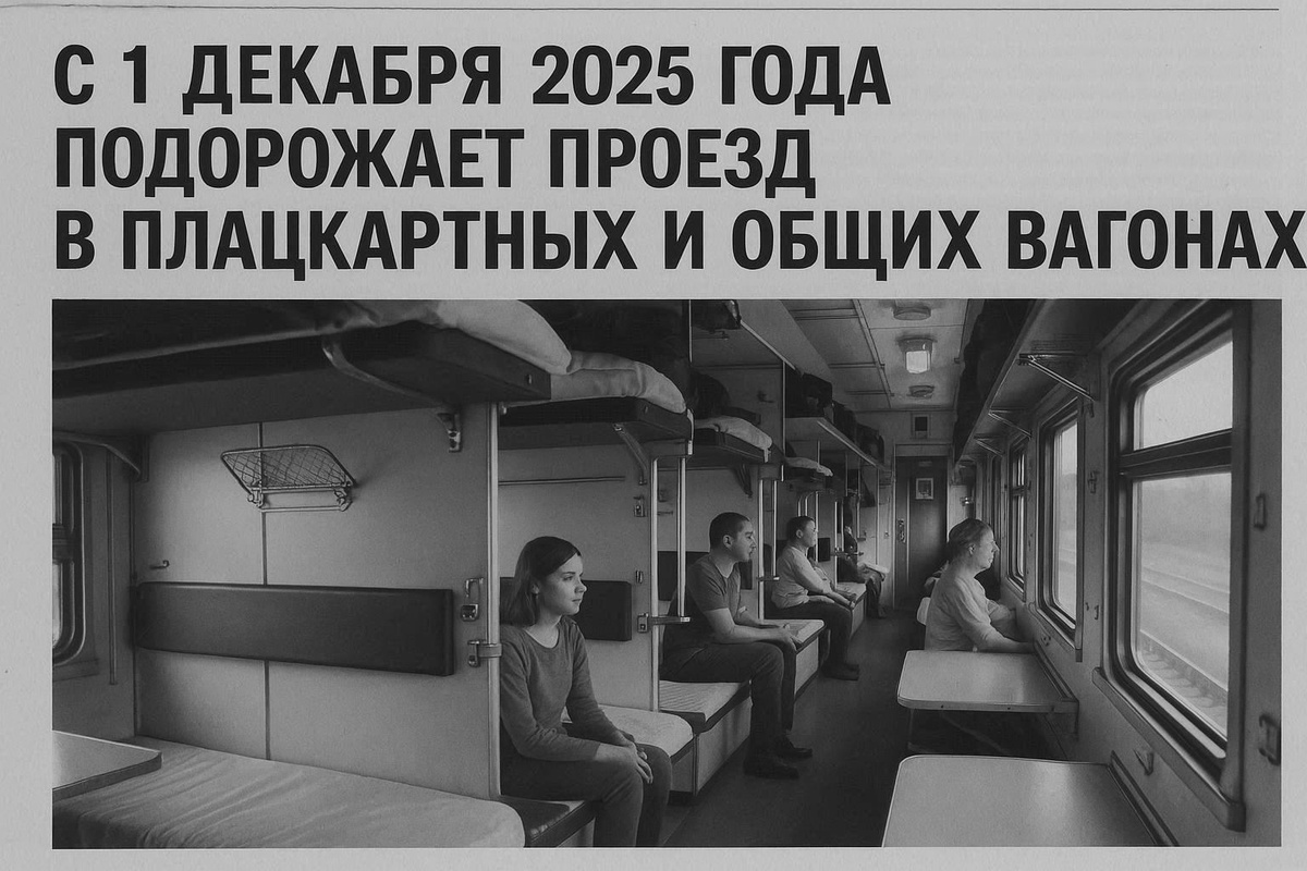 Объявлено о резком повышении цен на билеты в плацкарте