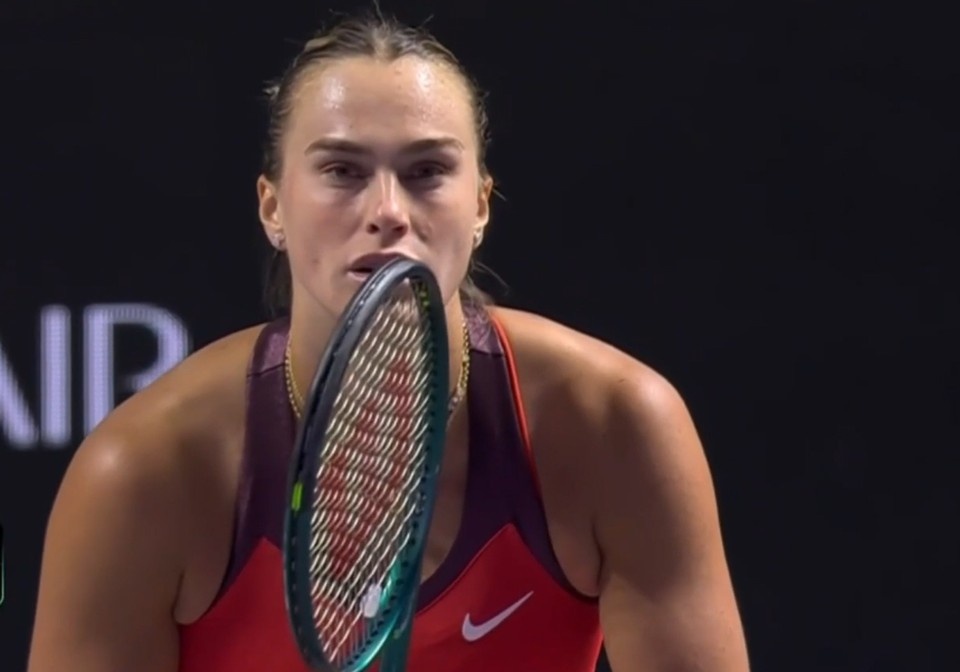    Матч Соболенко против Пегулы был эмоциональным. Фото: кадр видео