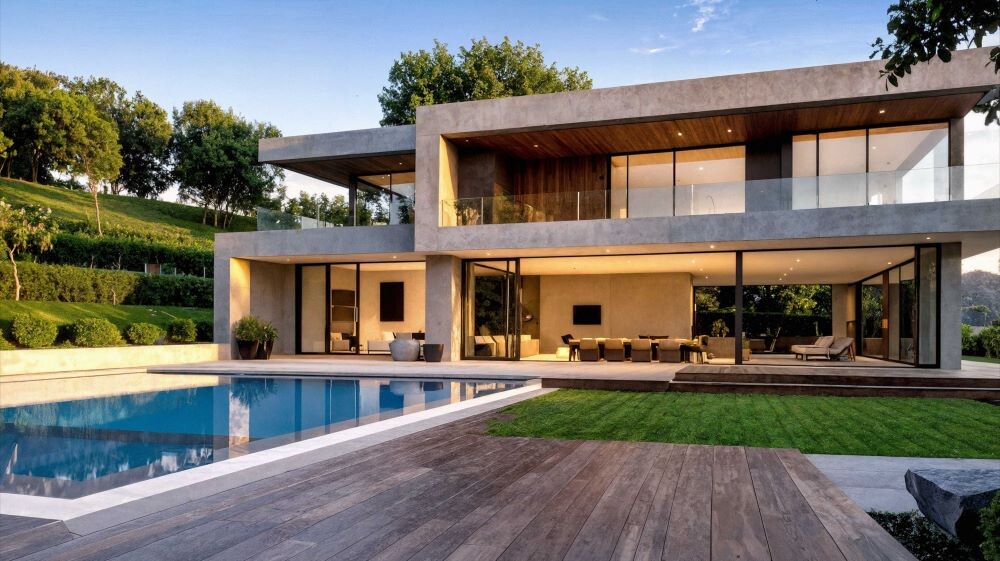 Бассейн у загородного дома