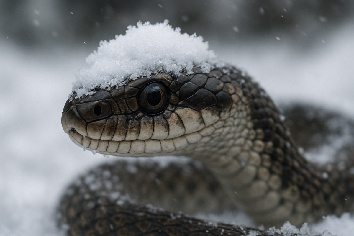    Если температура воздуха опускается ниже нуля, змеи уже не могут выжить