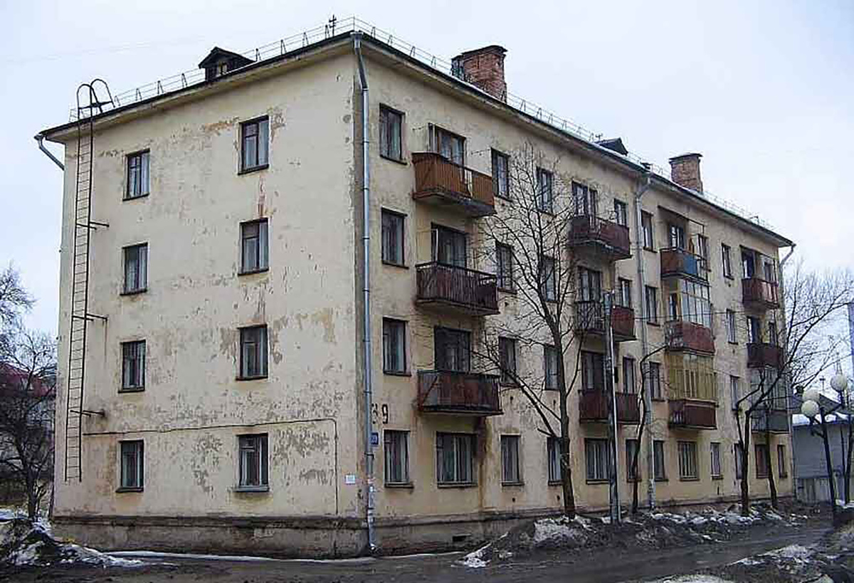 ремонт фасада хрущёвки