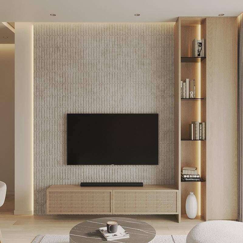 Проект с использованием нашей декоративной штукатурки Travertino Romano, бренд Oikos