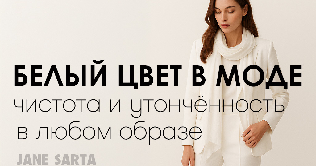 Белый цвет в моде: чистота и утончённость любого образа.