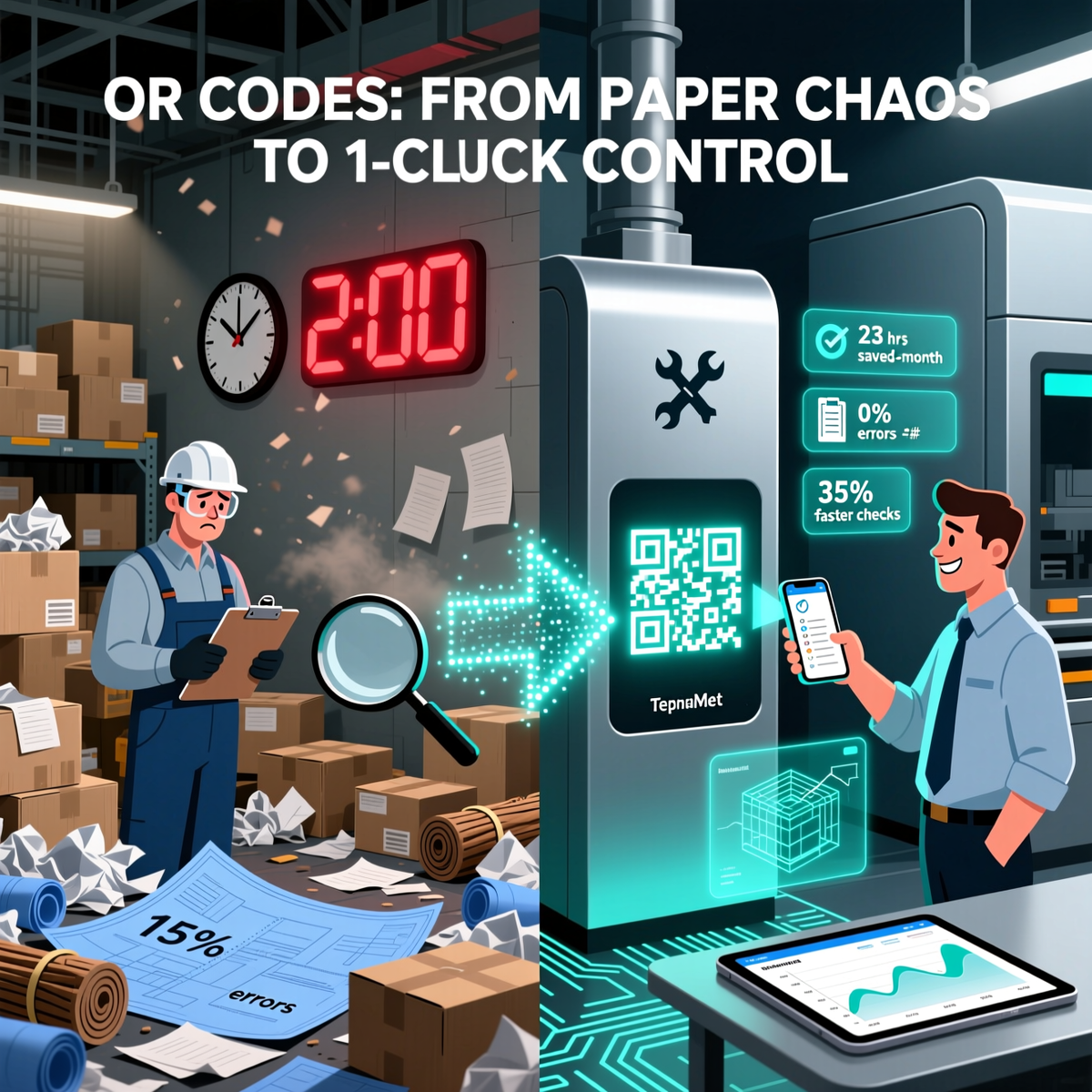 *Реальная история о том, как обычные QR-коды спасли предприятие от бумажного ада и помогли вернуть 200 рабочих часов в месяц*