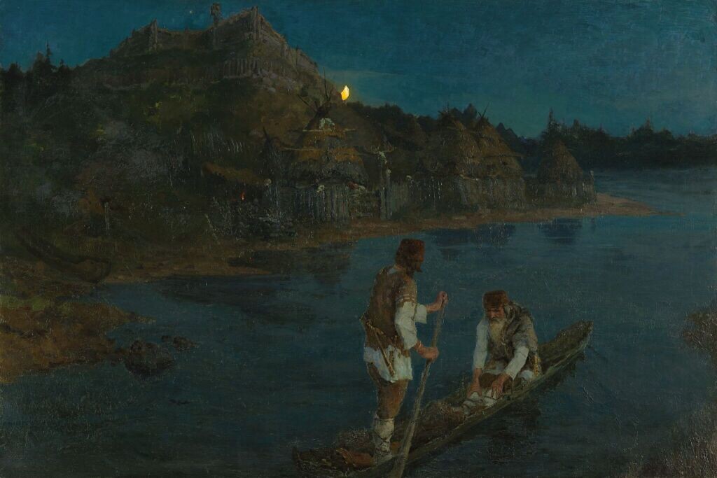 «Гонец. “Восста род на род”» Николай Рерих, 1897 г. Третьяковская галерея