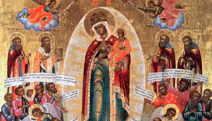 Икона «Всех скорбящих Радость» (фрагмент, XIX век). Фото: foma.ru