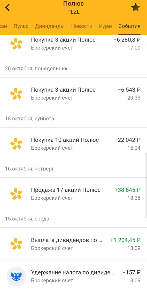 15.10.2025 прошла выплата дивидендов, 16.10.2025 я продала все акции. 