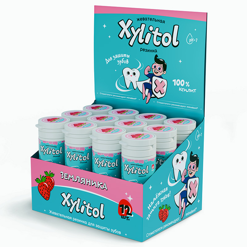 Детская ЖЕВАТЕЛЬНАЯ РЕЗИНКА miradent® XYLITOL