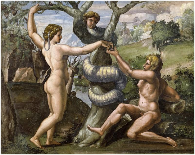 Рафаэль Санти, "Грехопадение", 1517-1519