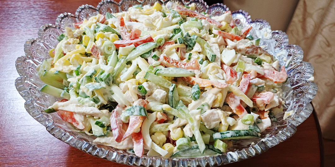 Салат "Минский". Яркий, сочный и очень вкусный.