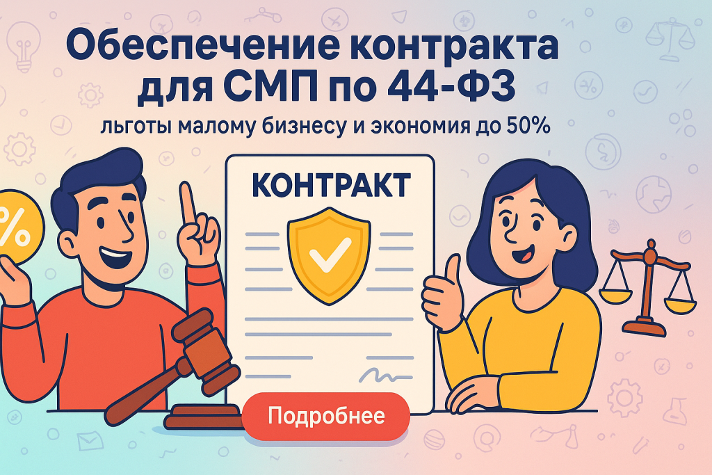    Обеспечение контракта для СМП по 44-ФЗ: льготы малому бизнесу и экономия до 50%