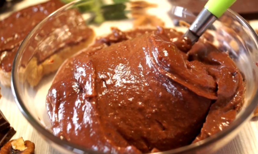 Шоколадная паста к чаю: дети в восторге, утром - любимый завтрак, (простейший рецепт без варки, перемешал и готово