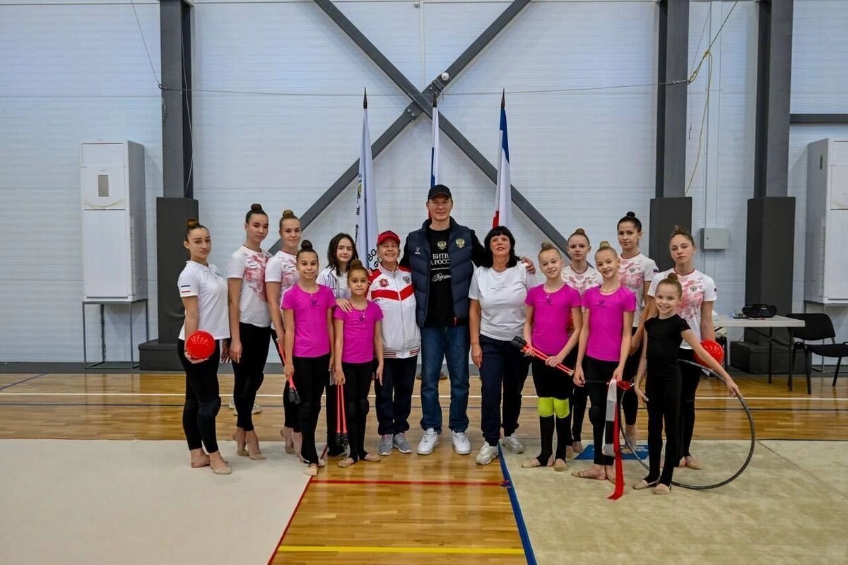 Михаил Дегтярев в тренировочном центре спортивной подготовки сборных команды России «Крымский». Фото: пресс-служба Министерства спорта России