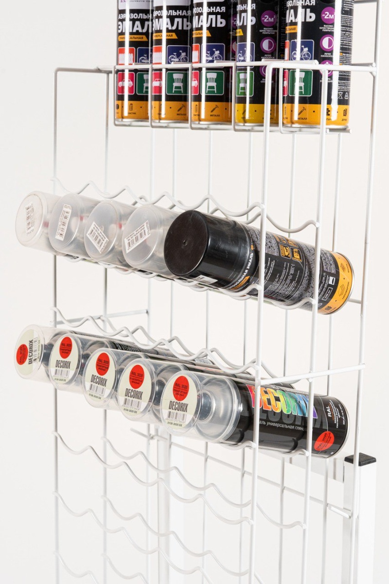 стойка для краски в баллончиках, стойка для автомобильных аэрозолей, стойка для магазина автотоваров, выкладка аэрозольных баллончиков, оборудование для магазина автокрасок, стойка для хозяйственного магазина  