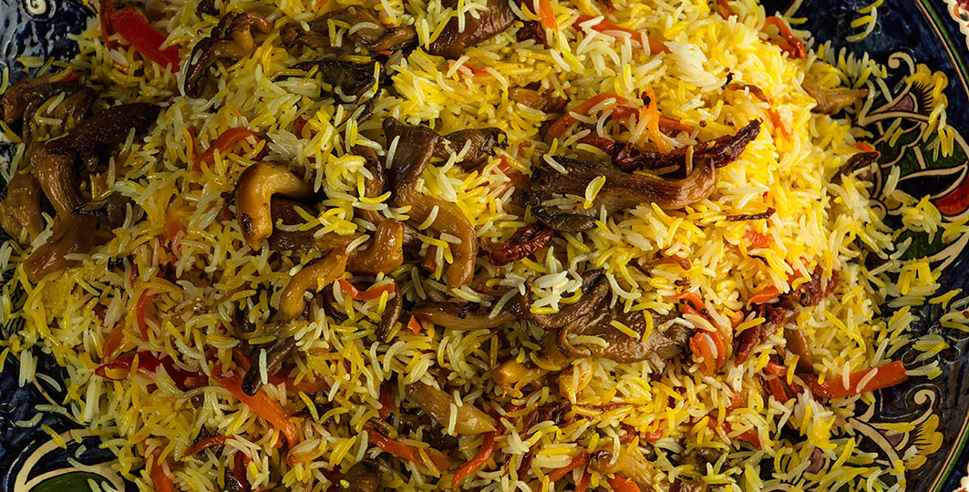 12 минут у плиты: плов с вешенками