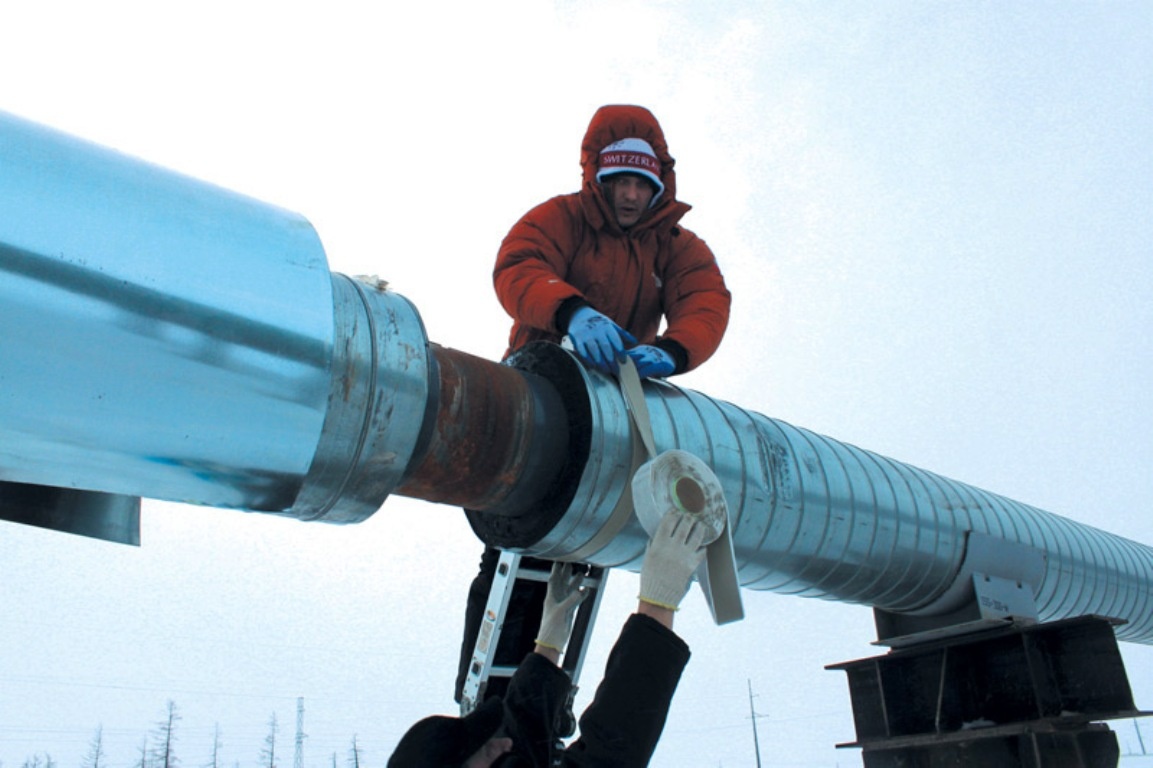 Защита трубопровода с герметиками Абрис при отрицательной температуре