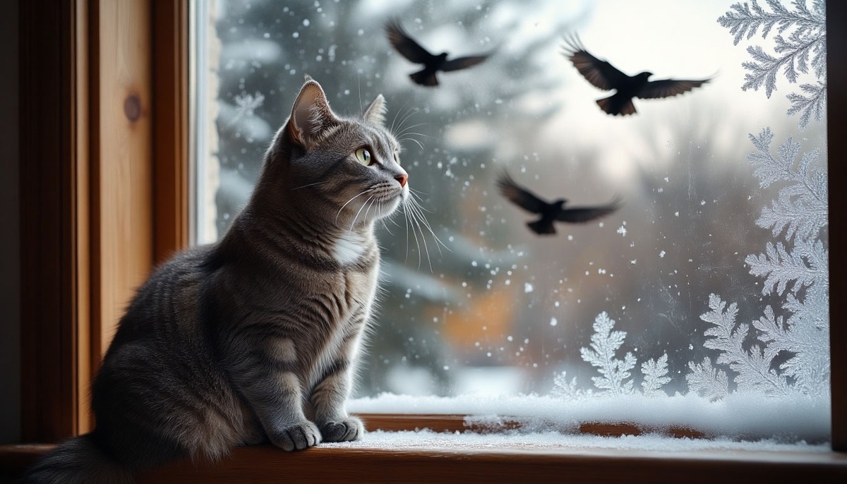 Вороны собрались в стаю и громко кричат — жди обильного снегопада