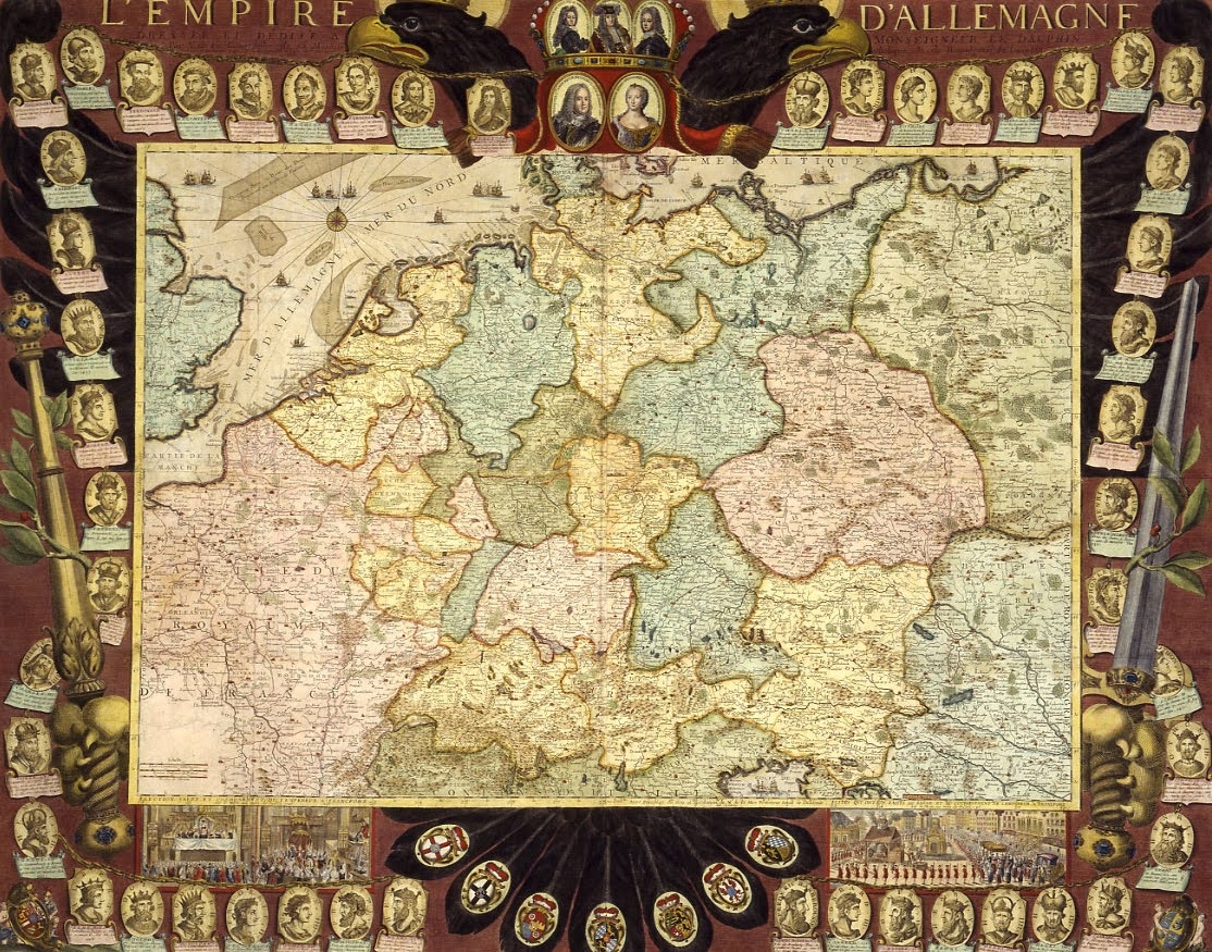 Карта Священной Римской Империи. 1770. Картограф — Николя Де Фер