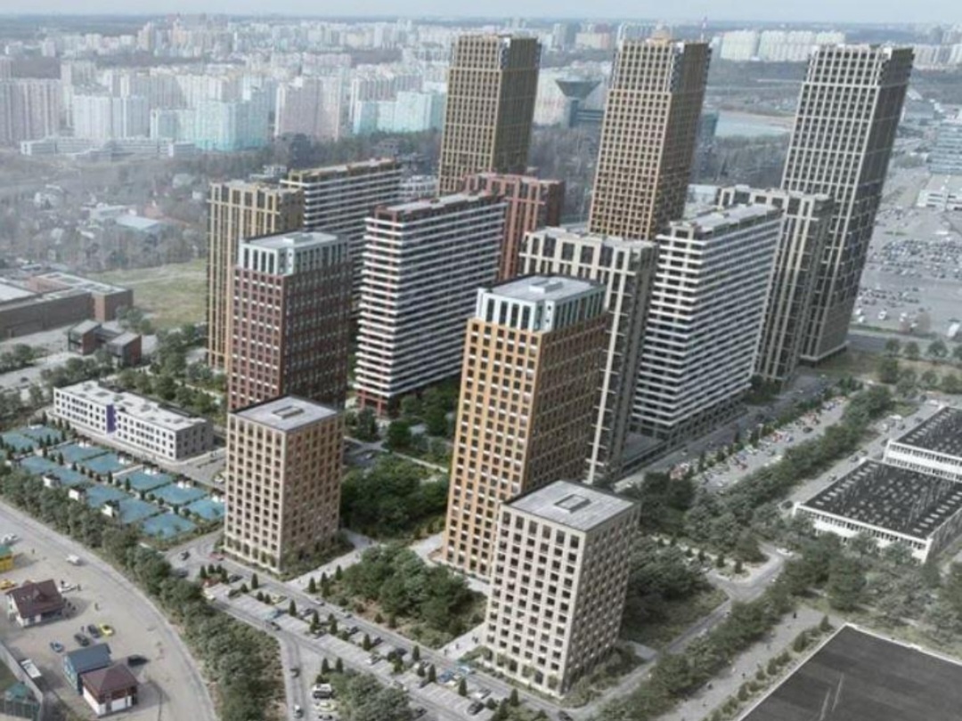 Общий вид на комплекс. (справа МКАД, далее прямо АШАН)