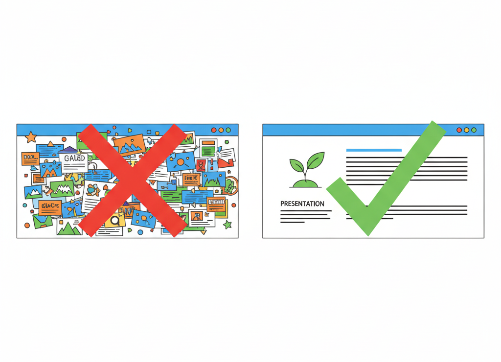 Слайд — это не помойка!