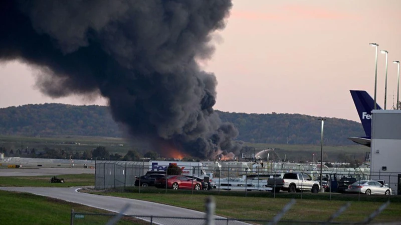 После авиакатастрофы власти сообщили, что пожарным пока не удается справиться с огнем. Фото: Getty Images