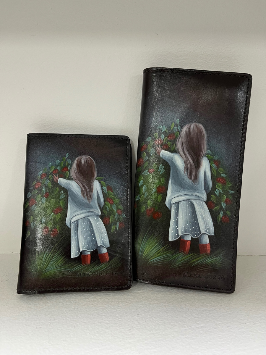 Комплект обложка для паспорта и портмоне