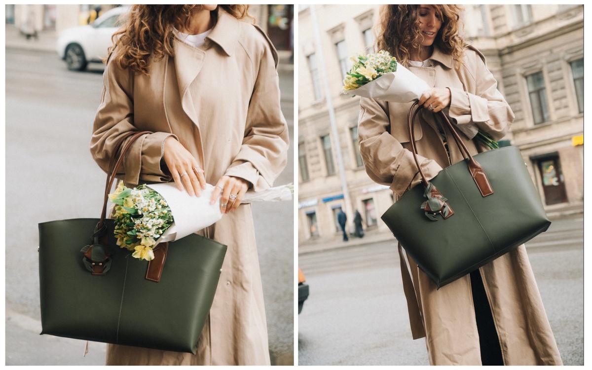 Шоппер Верфь Caravella Olive-Brown