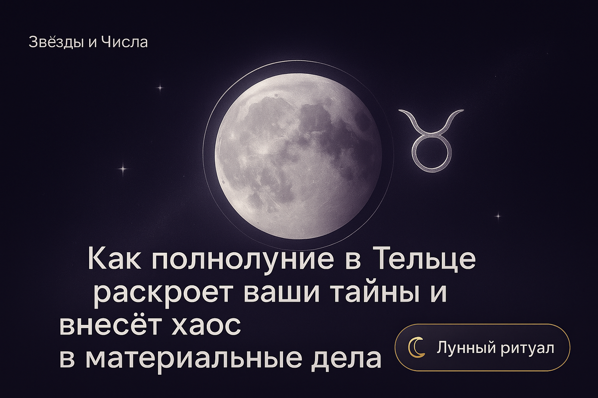    Как полнолуние в Тельце раскроет ваши тайны и внесёт хаос в материальные дела Мария