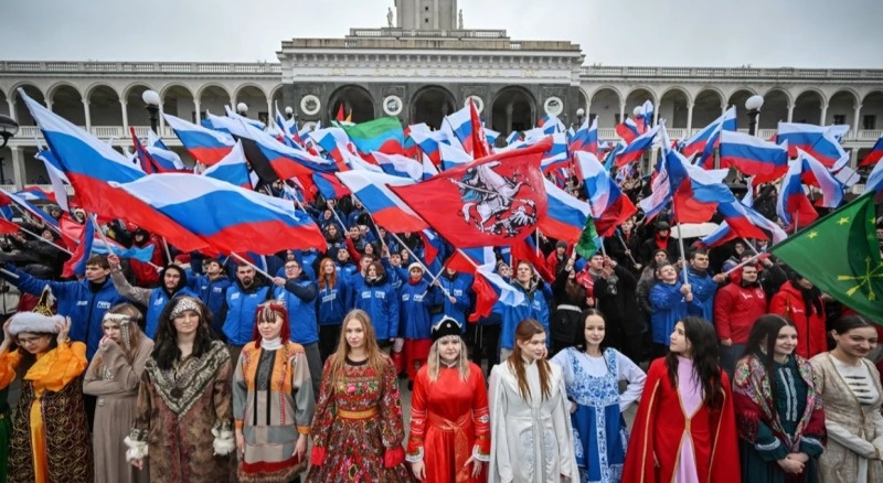 День народного единства в Москве. Фото: Юрий Кочетков / Спутник / Imago Images / Scanpix / LETA