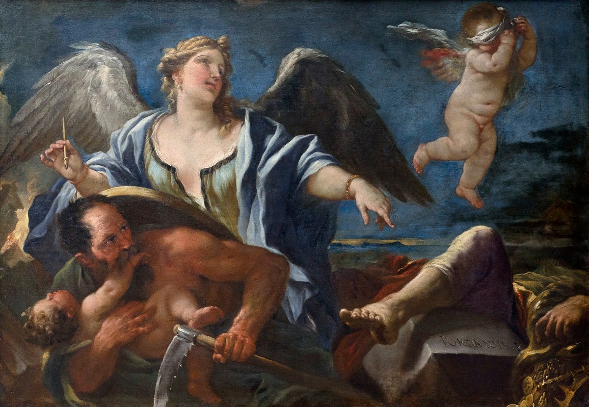 История и время. Ок. 1680
Художник – Лука Джордано (итал. Luca Giordano, 1634–1705). Музей изящных искусств в Бресте, Бретань